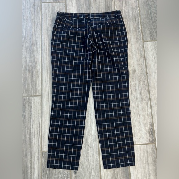 Express Navy Plaid Pants Size 10 Long - Picture 10 of 13